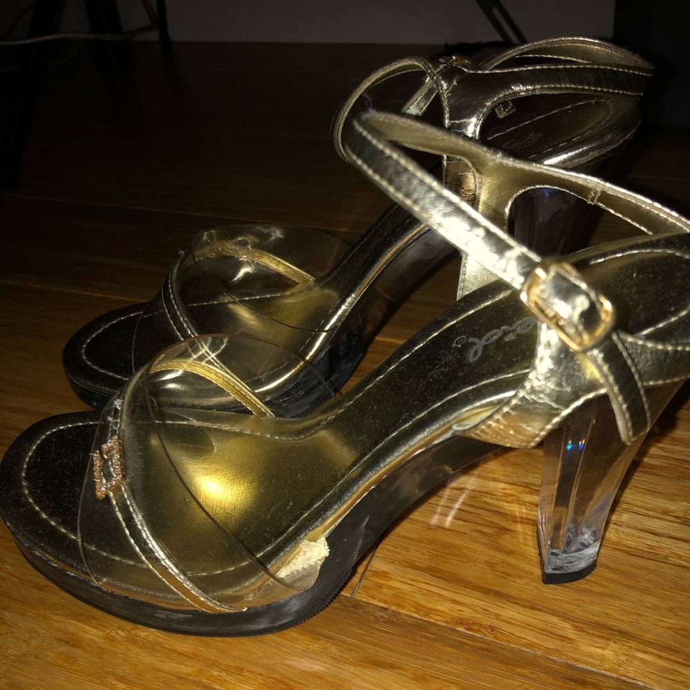 Clear Block Transparent Sandals Heels Dance 3”